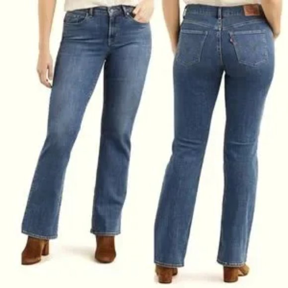 Levi's 550s Relaxed Boot Cut Mid-Rise‎ Mid-Wash Womens Sz 10 S- Like New - Picture 1 of 10